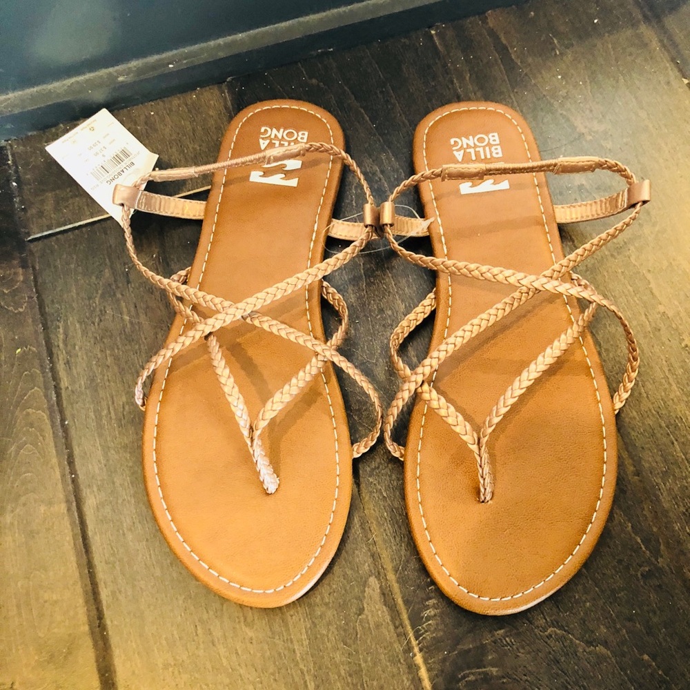 Billabong gold sandals
